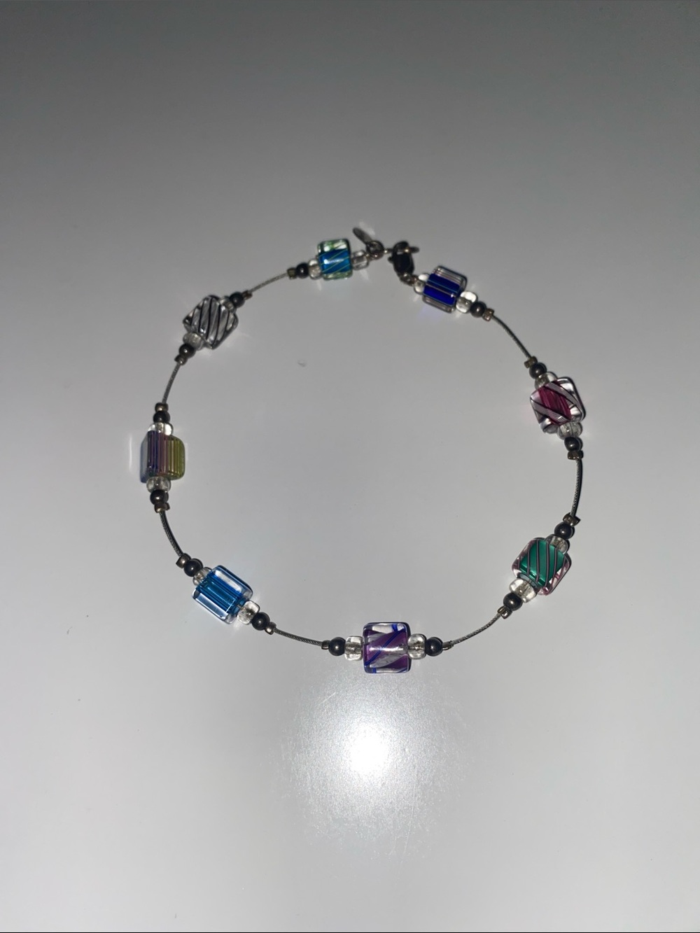 9 inch Multicolor Glass Bead Bracelet Anklet – Women Jewelry